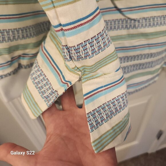 NWT Anthropologie Striped Zip Up Jacket with Hoodie. Size S/M - Picture 13 of 16